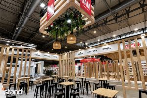 stand de diseño alimentaria para gam family